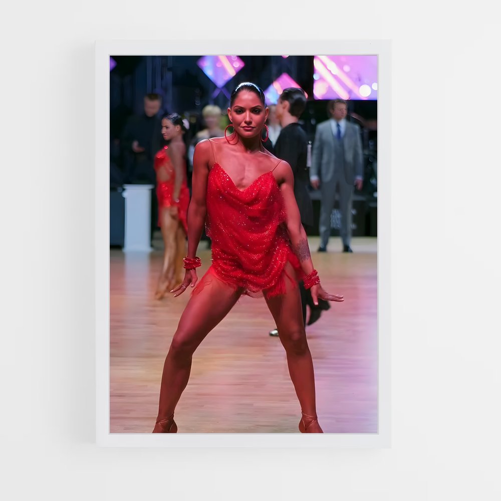 Poster Salsa en Rouge – affiche Danse (vue 3)